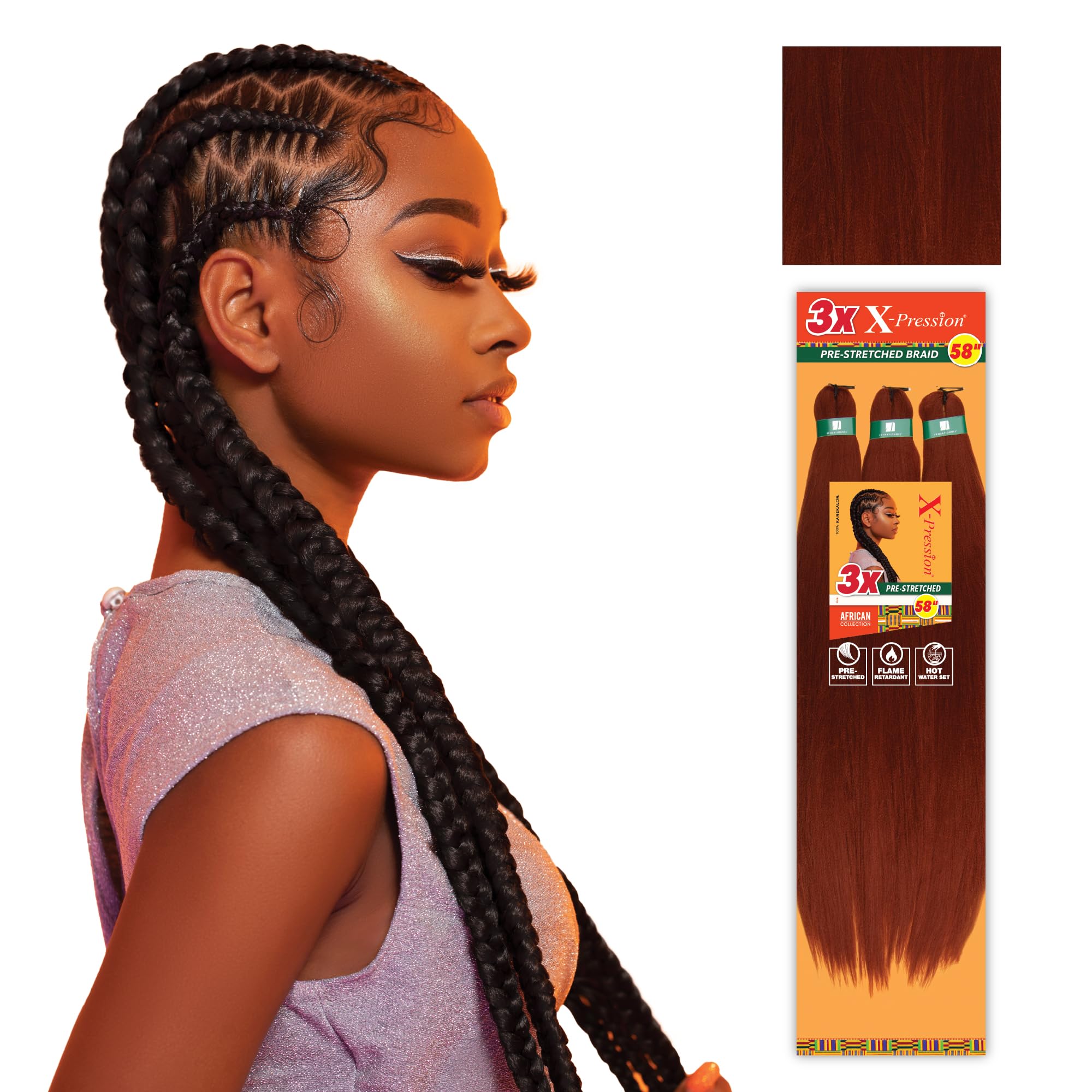 Amazon.com : Sensationnel X-pression prestretched braiding hair